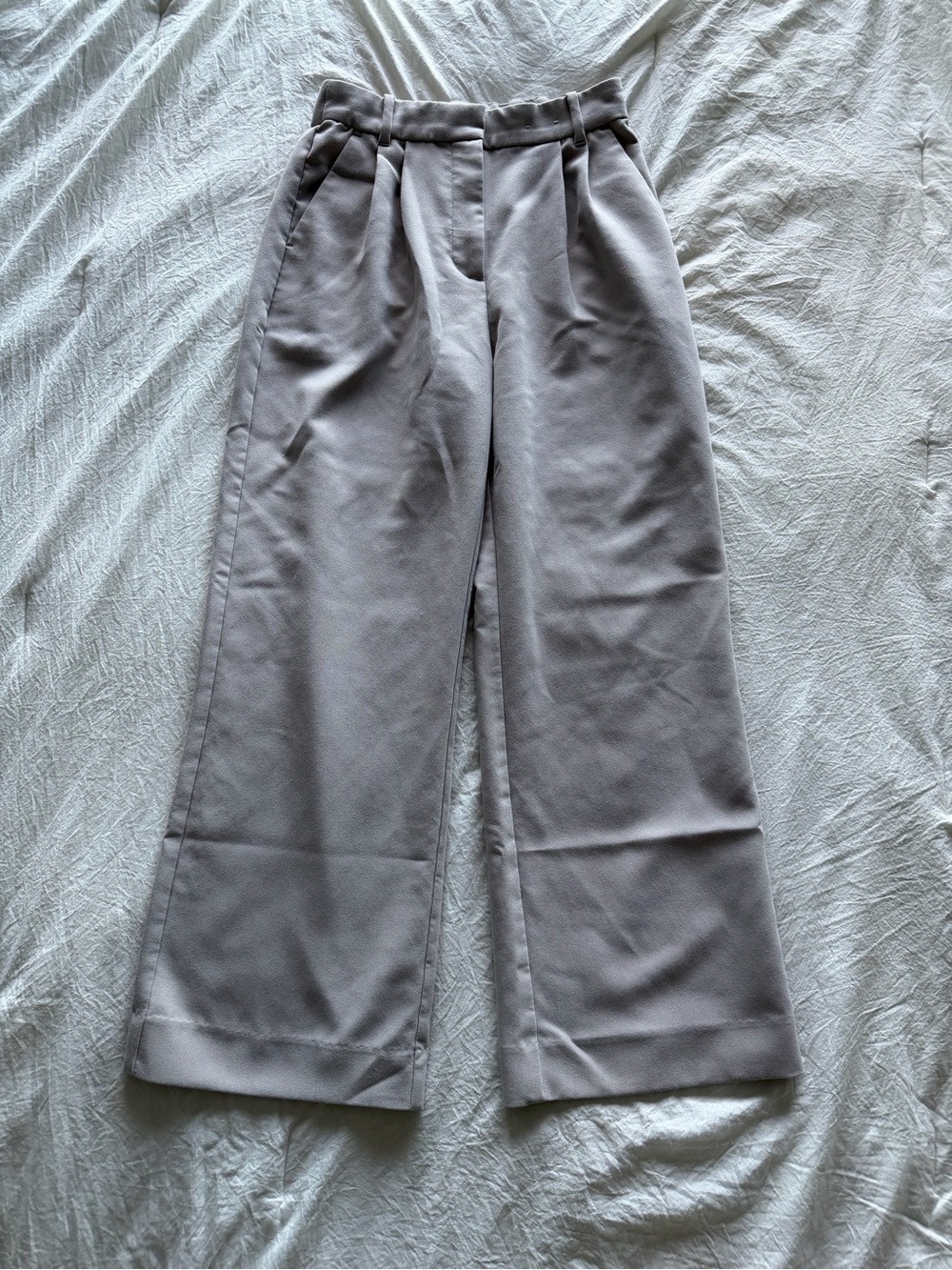 Abercrombie & Fitch Sloan Tailored Wide Leg Pants - Light Taupe - Picture 1 of 10